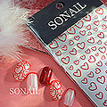 SONAIL　3Dハートフレーム ウォームカラー 立体ネイルシール FY000219