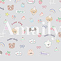 Amaily　ネイルシール No.3-52 ゆるふわアニマル