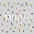 Amaily　ネイルシール No.7-1 プチブルーム