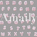 Amaily　ネイルシール No.7-10 マシュマロフォント