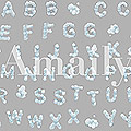 Amaily　ネイルシール No.7-9 もくもくフォント