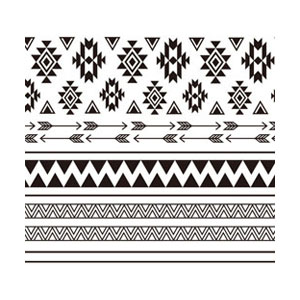 Amaily　ネイルシール No.5-13 ネイティヴ柄 (黒)