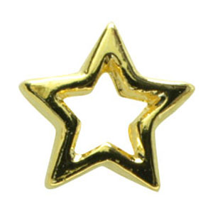 SHAREYDVA　ネイルパーツ 中抜きスター小 ゴールド 8P