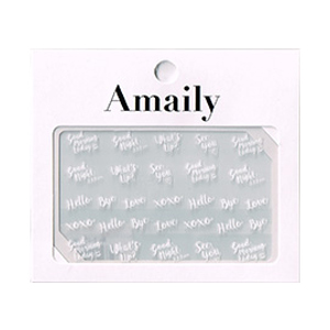 Amaily　ネイルシール No.2-13 GM (白)