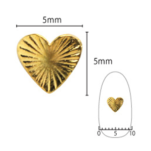 SHAREYDVA　ネイルパーツ シャイニングハート M ゴールド 5mm/10P