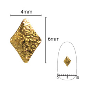 SHAREYDVA　ネイルパーツ シャインプレート ダイヤ ゴールド 4*6mm/20P