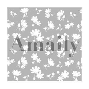 Amaily　ネイルシール No.1- 8 花シルエット (白)
