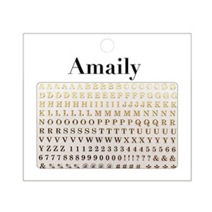 Amaily　ネイルシール No.4- 8 アルファベット 大 (G)