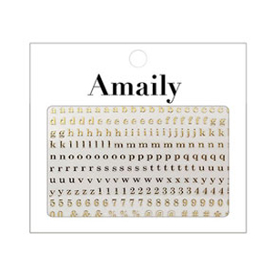 Amaily　ネイルシール No.4- 9 アルファベット 小 (G)