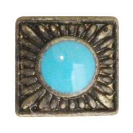 Putiel　パーツ コンチョI ゴールド ターコイズ 3個入り