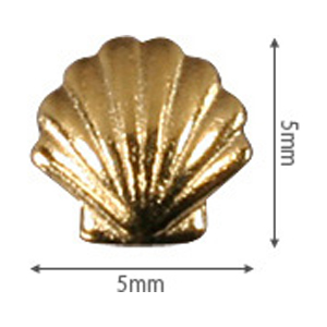 SHAREYDVA　メタルシェル ゴールド 5mm /30P