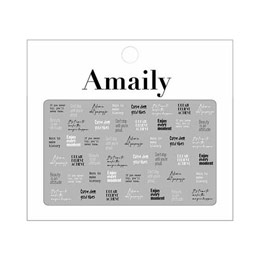 Amaily　ネイルシール No.2-23 メッセージロゴ