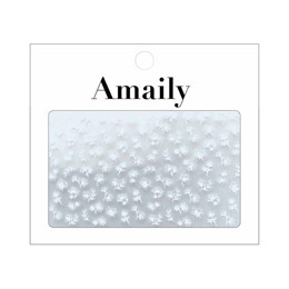 Amaily　ネイルシール No.3-25 プチフラワー(白)