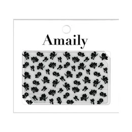 Amaily　ネイルシール No.3-32 小花柄(黒)