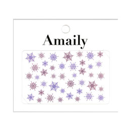 Amaily　ネイルシール No.3-34 雪の結晶2(カラー)