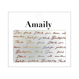 Amaily　ネイルシール No.9-12 レター(PG)