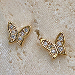 D.nail　蝶パーツ ゴールド 2個