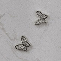 D.nail　蝶パーツ シルバー 2個