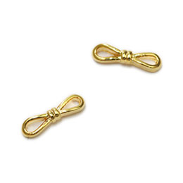 SHAREYDVA　ネイルパーツ フレームリボン ゴールド 8P