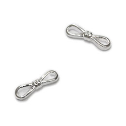 SHAREYDVA　ネイルパーツ フレームリボン シルバー 8P