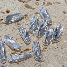 D.nail　ロングメタル MIX シルバー 10P