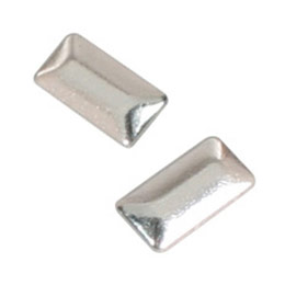 SHAREYDVA　スタッズ メタル長方形 1×3mm 50P シルバー
