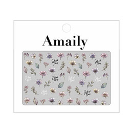 Amaily　ネイルシール No.1-34 シースルーフラワー