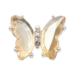 MATIERE　シルバーフレーム クリスタルバタフライ トパーズ