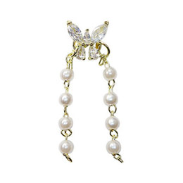 SONAIL　PLUS 山崎セレクト バタフライ パール メタルチェーン デコパーツ FY000204