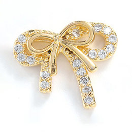 SONAIL　ボリューム ダブルリボン ラブリー ゴールド FY000330