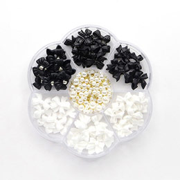 SONAIL　モノトーン ガーリッシュ リボン パーツアソート FY000421