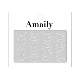 Amaily　ネイルシール No.8-20 フレンチライン (白)