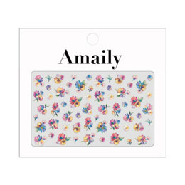 Amaily　ネイルシール NO.3-39 アーティスティックフラワー (ビビット)