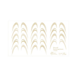 写ネイル　Plus Boomerang French Cluster -Champagne Gold-