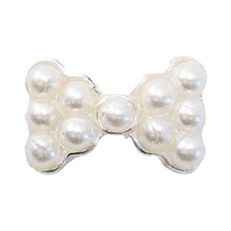 MATIERE　メタルパーツ パールリボン シルバー