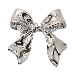 MATIERE　メタルパーツ メタリックリボン シルバー