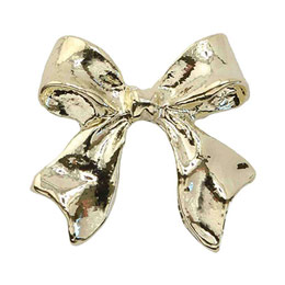 MATIERE　メタルパーツ メタリックリボン ライトゴールド