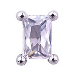 SONAIL　ミニスクエア グラシー クリスタル ストーンパーツ シルバー