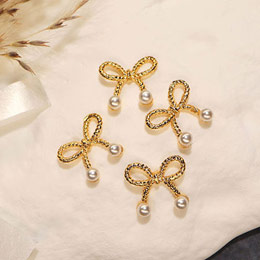 SONAIL　×MEG パールボンボン リボン ゴールド MEG000359