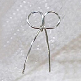 NAIL PARFAIT　スキニーワイヤーリボン シルバー