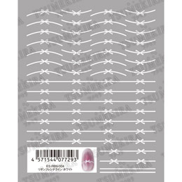 TSUMEKIRA　【es】リボンフレンチライン ホワイト