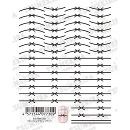 TSUMEKIRA　【es】リボンフレンチライン ブラック