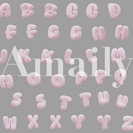 Amaily　ネイルシール No.7-10 マシュマロフォント