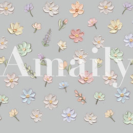Amaily　ネイルシール No.7-8 アイシング風フラワー