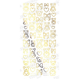 TSUMEKIRA　honchan プロデュース bear＆Ribbon gold（ジェル専用）