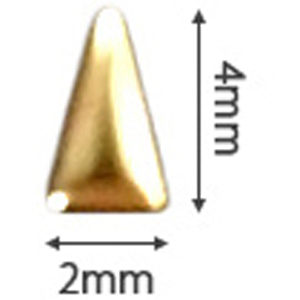 SHAREYDVA　スタッズ 三角ロング 2*4mm ゴールド 50P