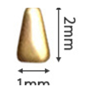 SHAREYDVA　スタッズ 三角ロング 1*2mm ゴールド 100P