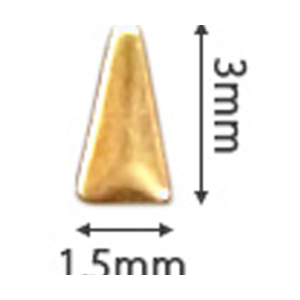 SHAREYDVA　スタッズ 三角ロング 1.5*3mm ゴールド 100P