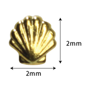 SHAREYDVA　メタルシェル ゴールド 2mm /30P