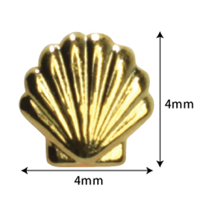 SHAREYDVA　メタルシェル ゴールド 4mm /30P